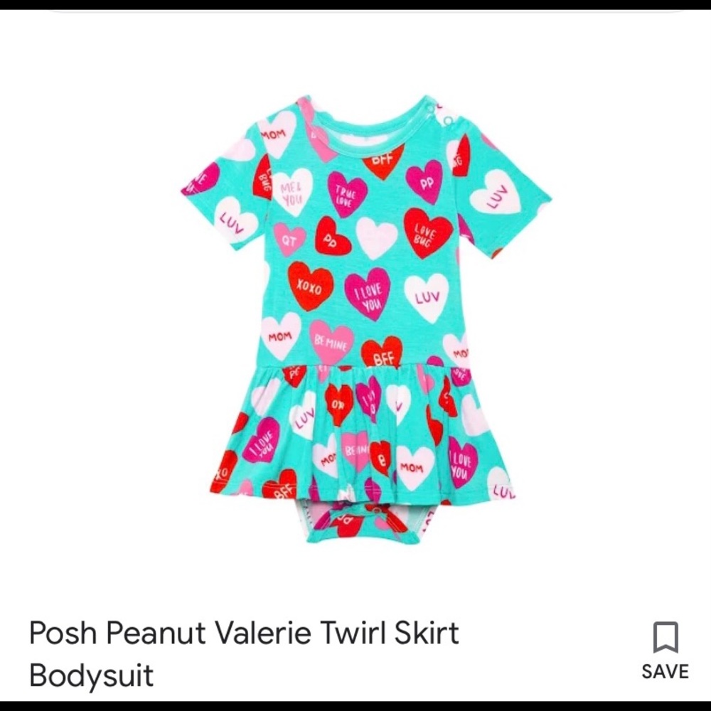 Like new. Worn once. Size 0-3 posh peanut Valentine’s twirl dress